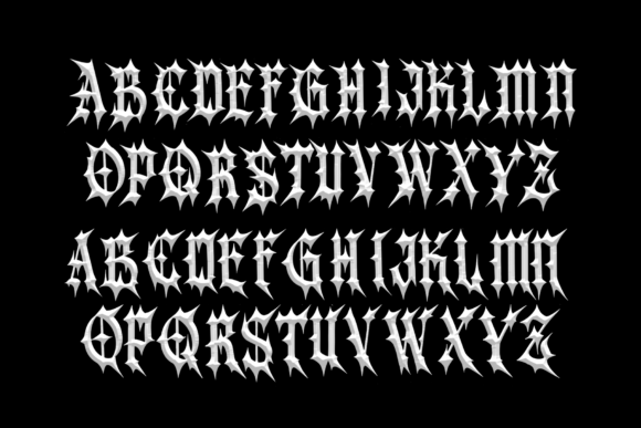 Mask Death Font PNG with transparent background - Preview 2