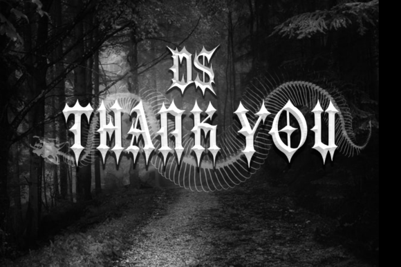 Mask Death Font PNG with transparent background - Preview 5