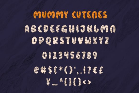 Mummy Cutenes Font PNG with transparent background - Preview 3