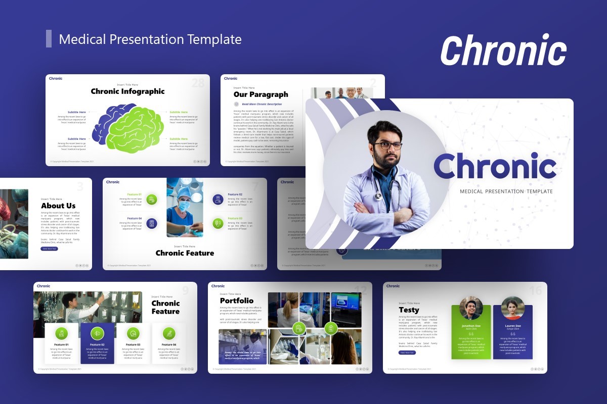 Presentation Template - Chronic Graphic by SlideThrive · Creative Fabrica