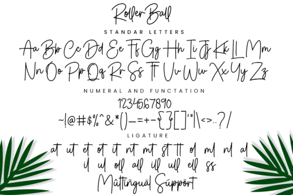 Roller Ball Font PNG with transparent background - Preview 1