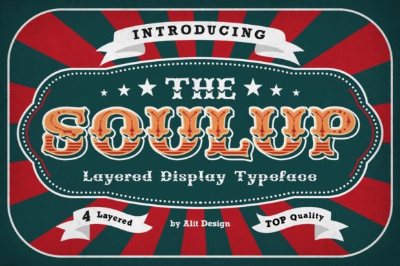 Soulup Font Display Font Di Alit Design