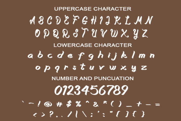 Chocolate Coffee Font PNG with transparent background - Preview 3