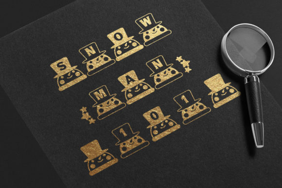 Christmas Snowman Font - Preview 1