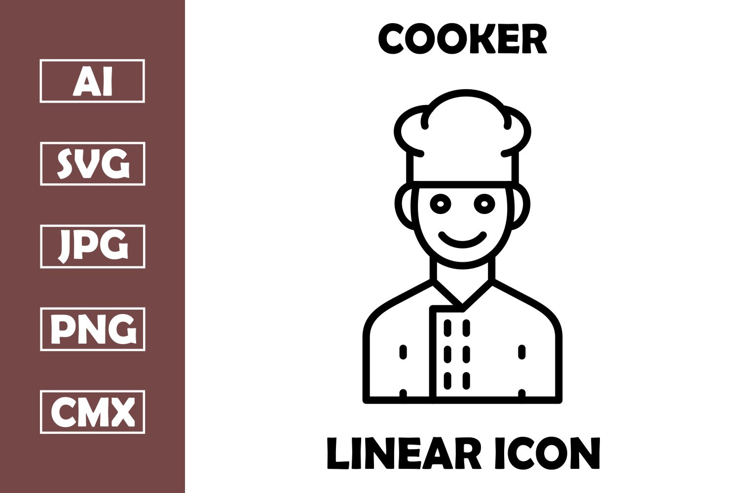 Cooker Vector Line Icon Design Graphic by Pexelpy · Creative Fabrica