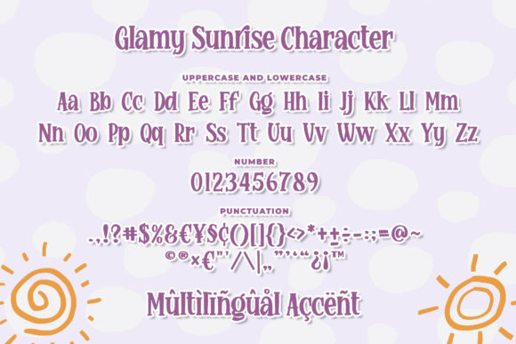 Glamy Sunrise Font PNG with transparent background - Preview 5