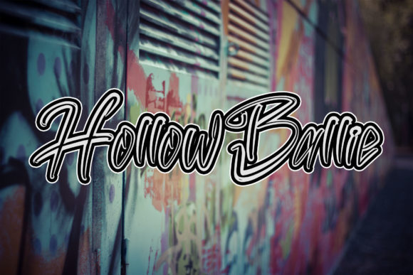 Hollow Ballie Font PNG with transparent background - Preview 2
