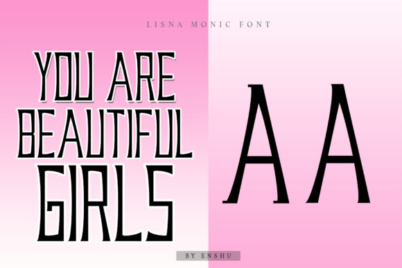 Lisna Monic Font PNG with transparent background - Preview 3