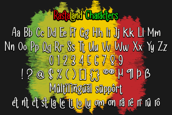 Rastaland Font PNG with transparent background - Preview 2