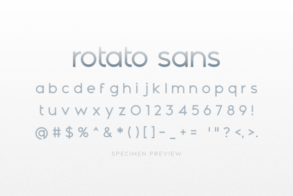 Rotato Font PNG with transparent background - Preview 3