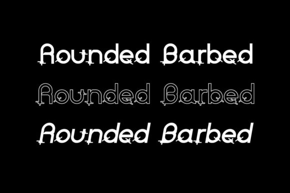 Rounded Barbed Font PNG with transparent background - Preview 1