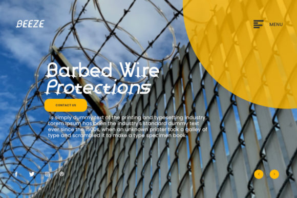 Rounded Barbed Font PNG with transparent background - Preview 3