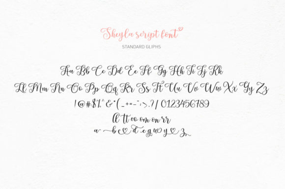 Sheyla Script Font PNG with transparent background - Preview 5