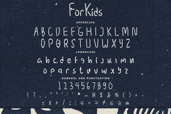 For Kids Font PNG with transparent background - Preview 3