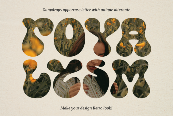 Gunydrops Font PNG with transparent background - Preview 1
