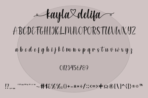 Kayladelifa Font PNG with transparent background - Preview 5
