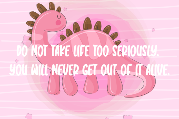 Little Dino Font PNG with transparent background - Preview 2