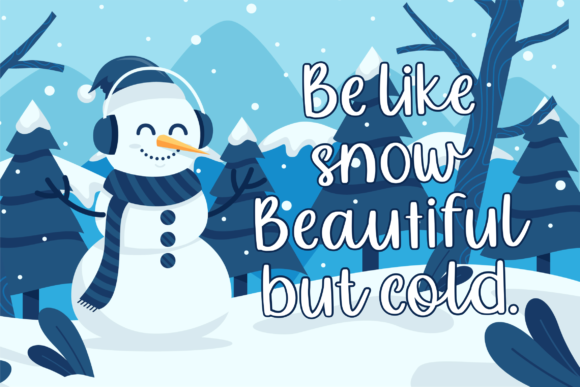 Mealky Winter Font PNG with transparent background - Preview 1