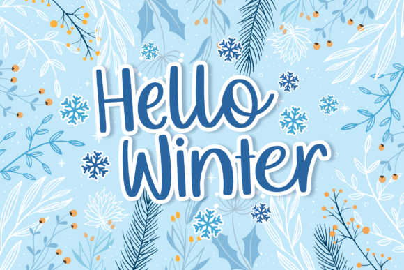 Mealky Winter Font PNG with transparent background - Preview 2