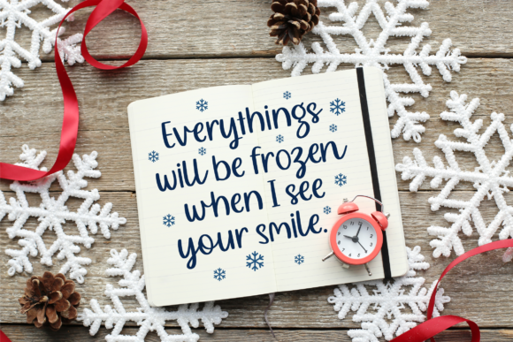 Mealky Winter Font PNG with transparent background - Preview 5