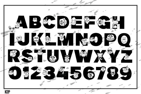 MonsterZ Font PNG with transparent background - Preview 1