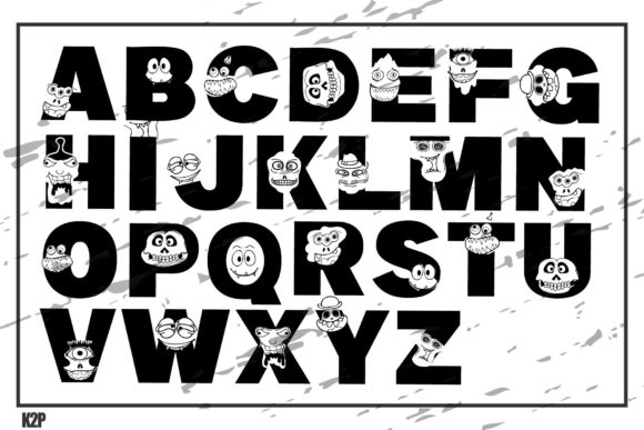 MonsterZ Font PNG with transparent background - Preview 2