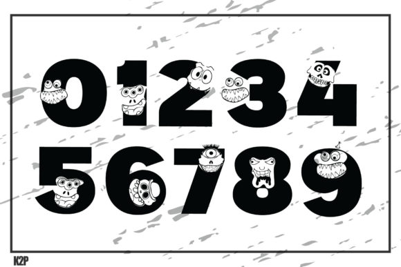 MonsterZ Font PNG with transparent background - Preview 3