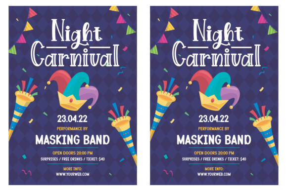 Night Carnival Font PNG with transparent background - Preview 1