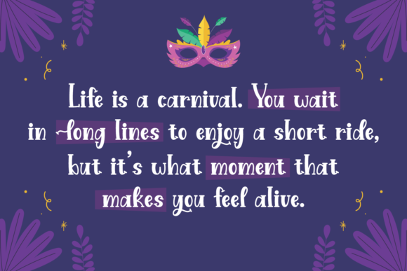 Night Carnival Font PNG with transparent background - Preview 2