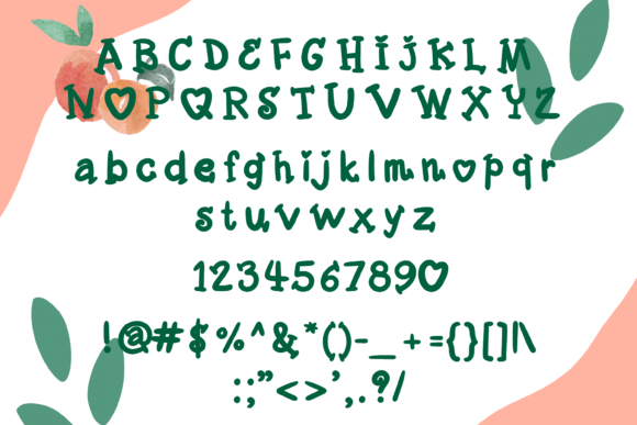 Peach Pie Font PNG with transparent background - Preview 5