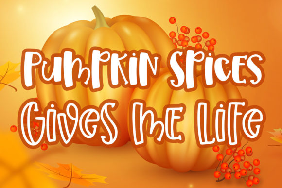 Pumpkin Syrup Font PNG with transparent background - Preview 1