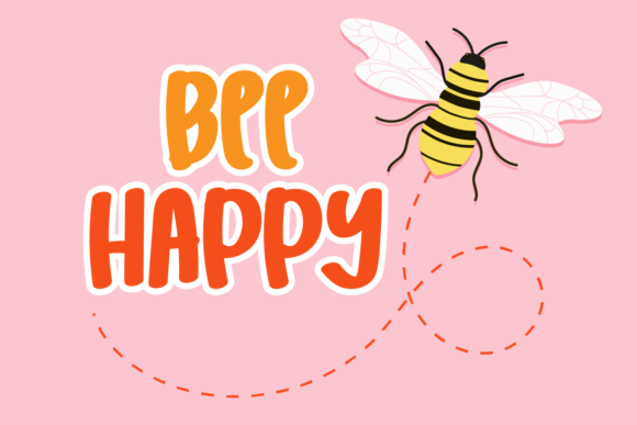 Running Bee Font PNG with transparent background - Preview 1