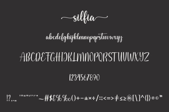 Silfia Font PNG with transparent background - Preview 5