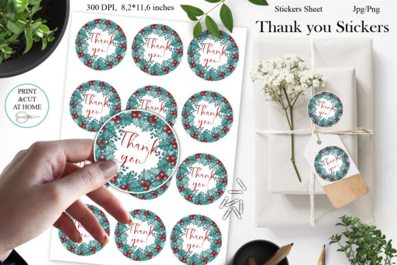 Thank You Christmas Stickers Planner