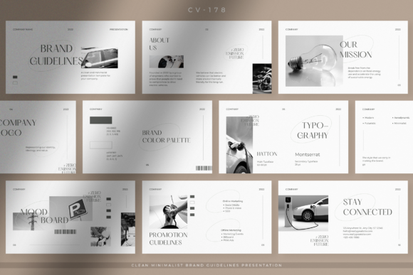 Preview of Brand Guidelines Presentation Canva marketing presentation template