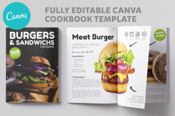 Canva Burger Sandwich Cookbook