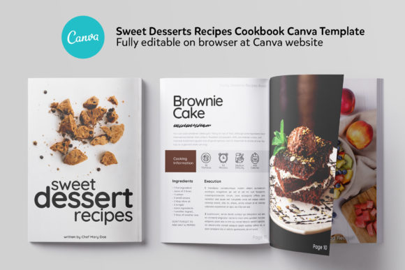 Canva Desserts CookBook Template