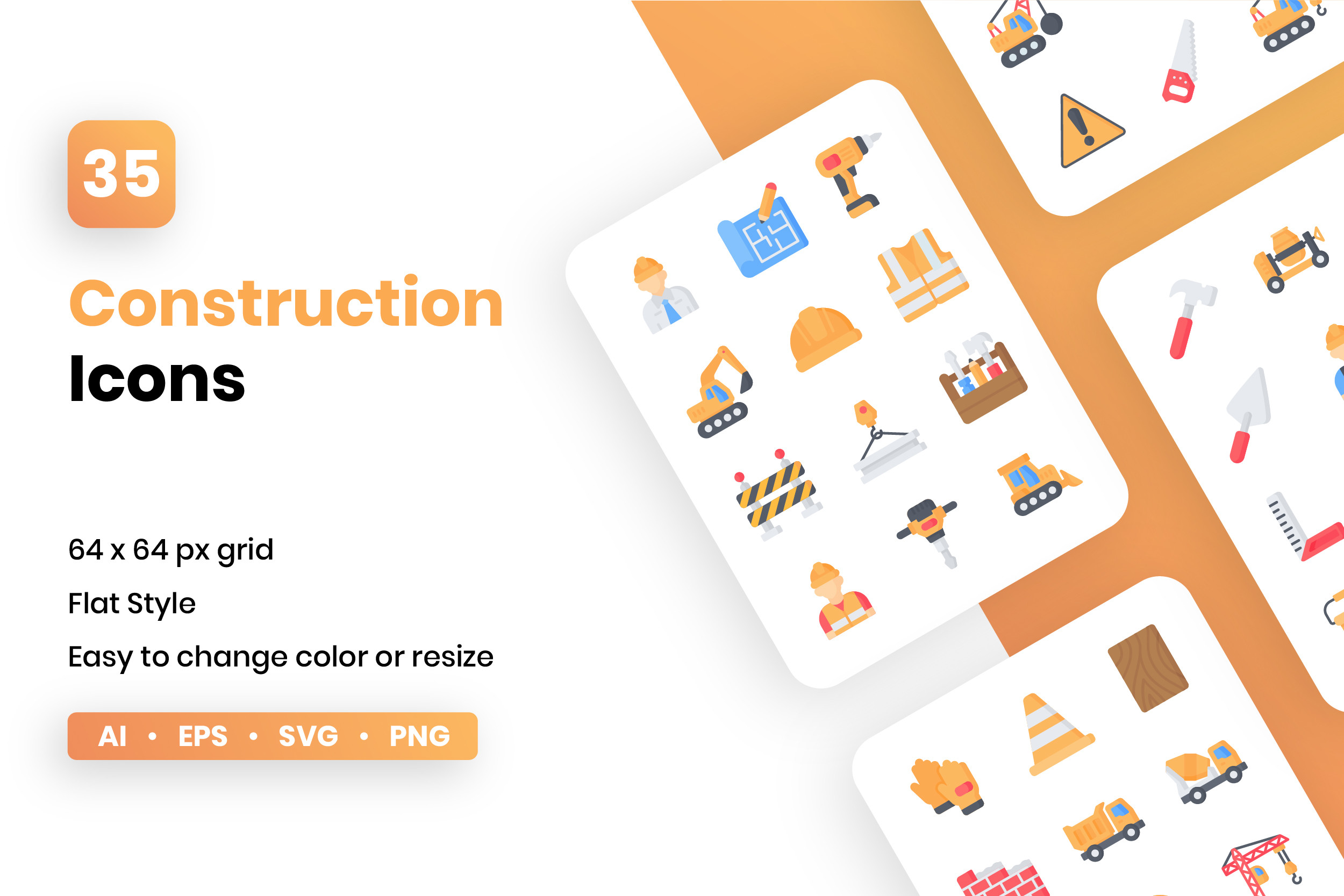 Construction Flat Icon Set
