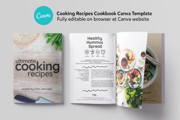 Cooking Cookbook Canva Template