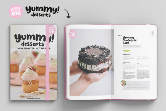 Desserts Cookbook Magazine Template