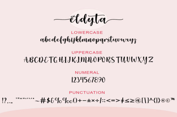 Eldyta Font PNG with transparent background - Preview 5