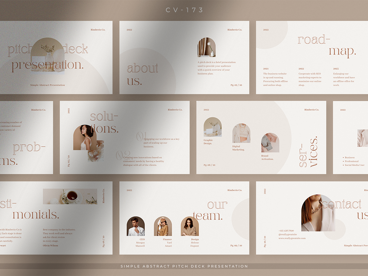 Presentación de diapositivas elegante en Canva