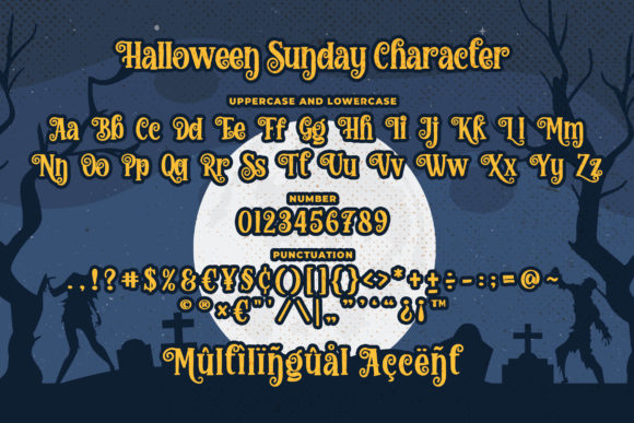 Halloween Sunday Font - Preview 1