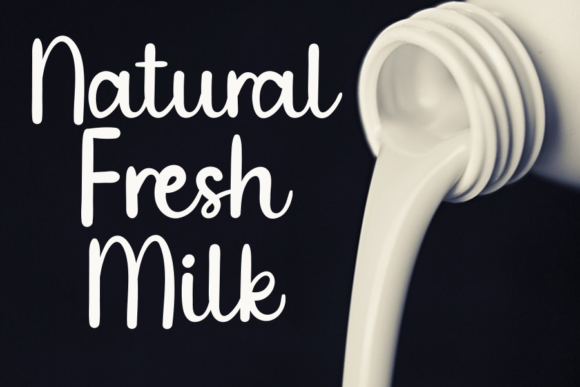 Milky White Font PNG with transparent background - Preview 2