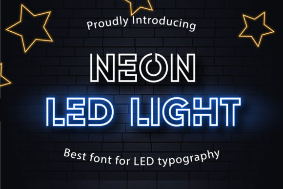 Neon Led Light Font by Crafty Files LED effect