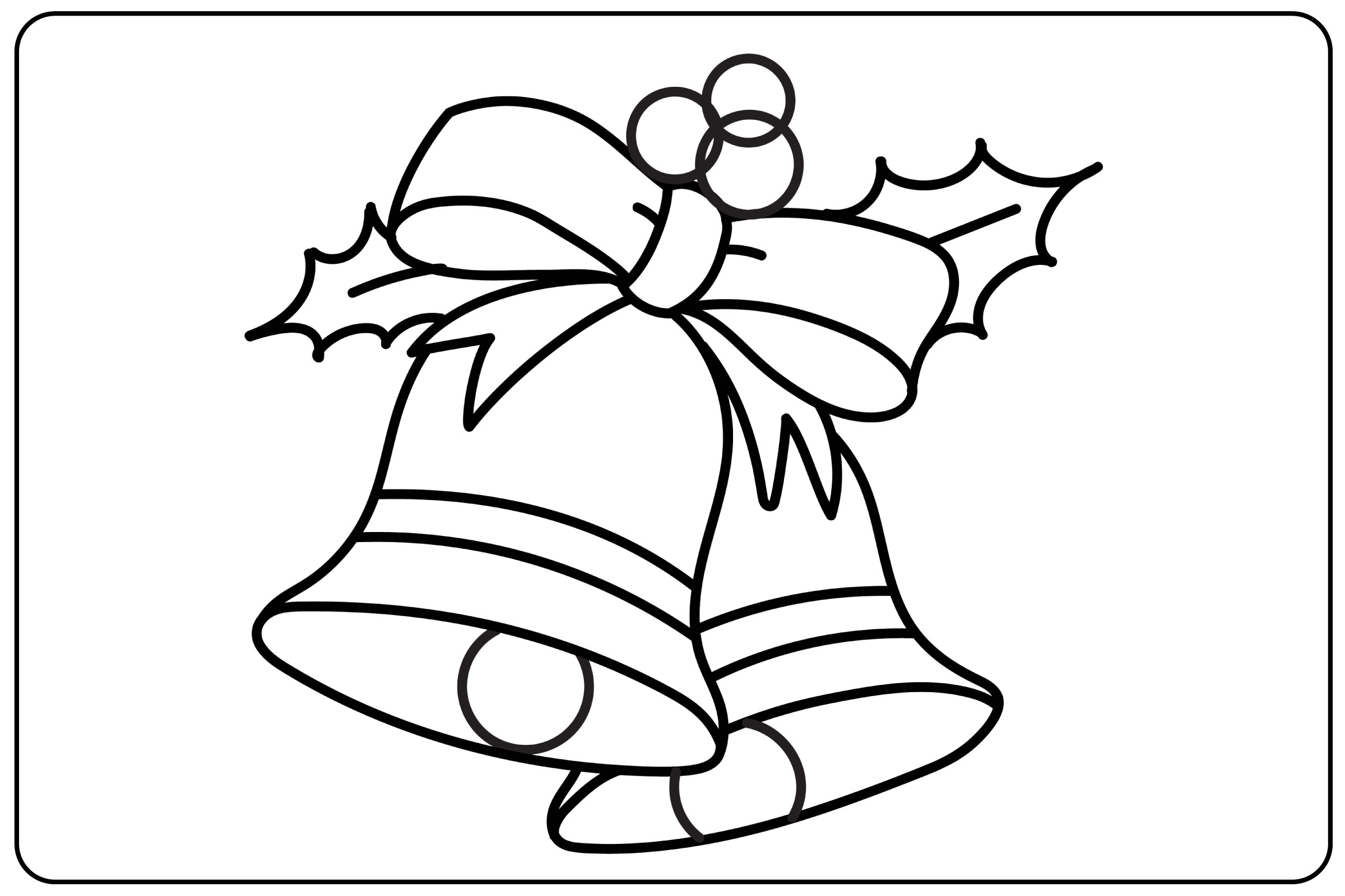 Christmas Bells Coloring Page for Kids