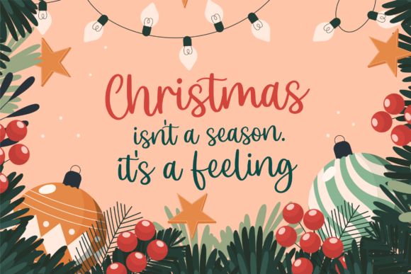 Christmas Scriptty Font PNG with transparent background - Preview 3