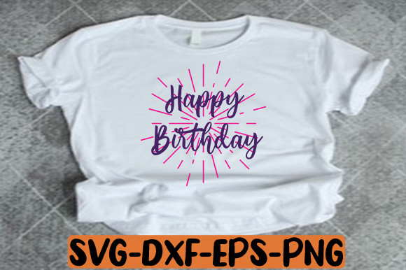 Happy Birthday SVG Cut File Graphic by thesvgfactory · Creative Fabrica