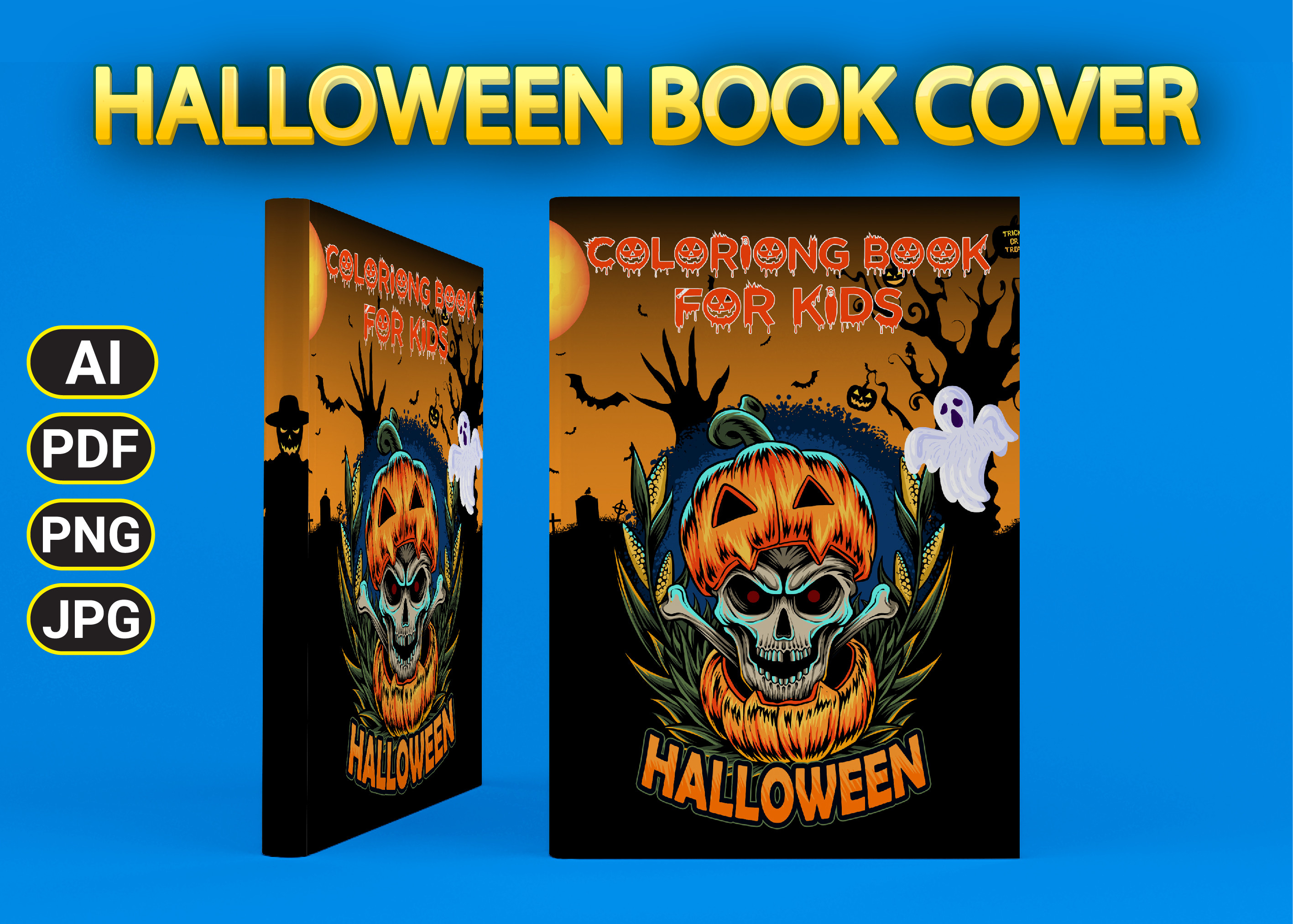 Halloween Coloring Book Cover Graphic by Simran Store · Creative Fabrica