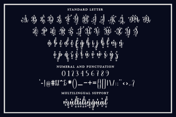 Blossom Font Font PNG with transparent background - Preview 4